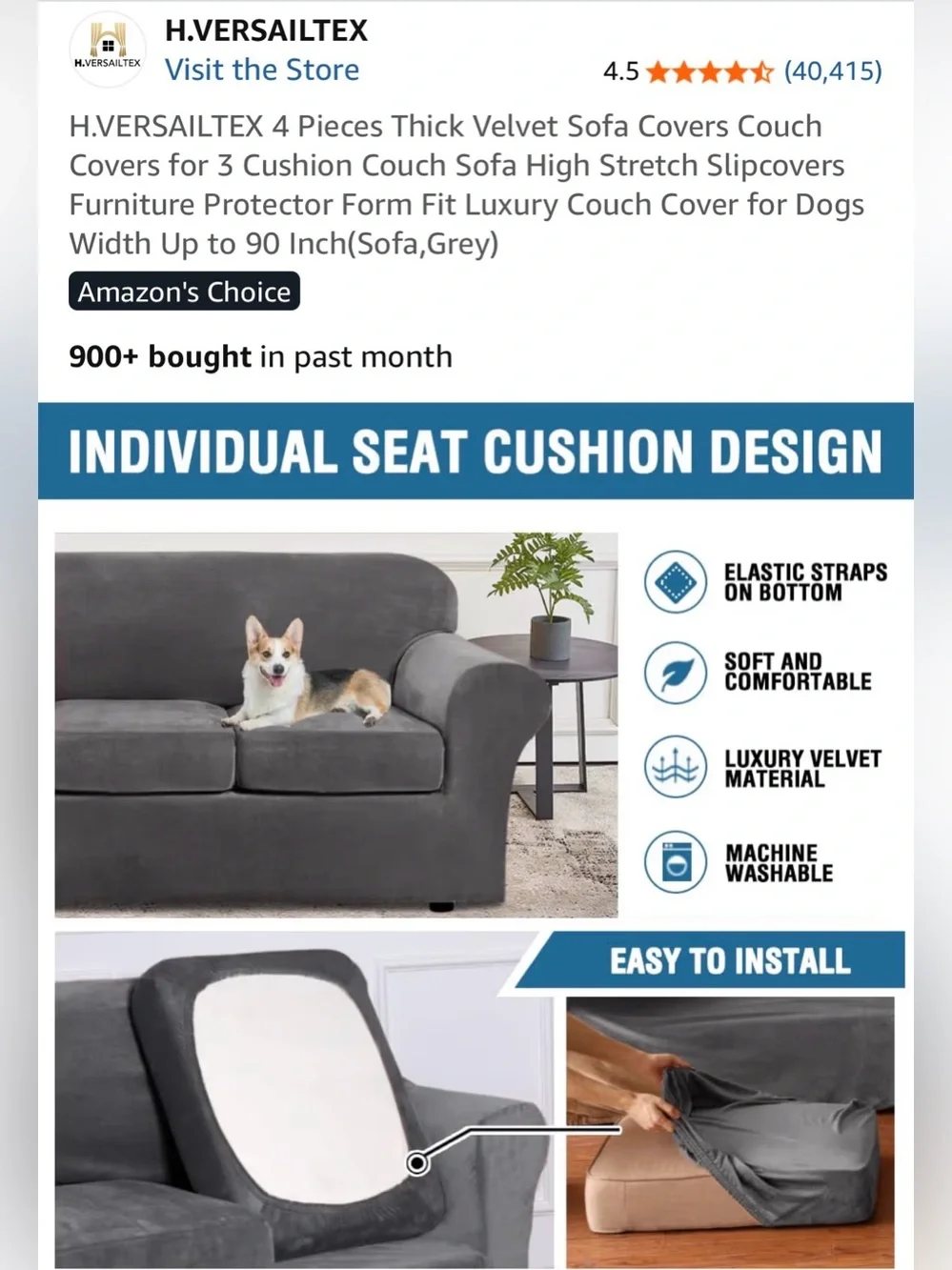Plush Gray Microfiber Sofa Cover - Soft Stretch Protection